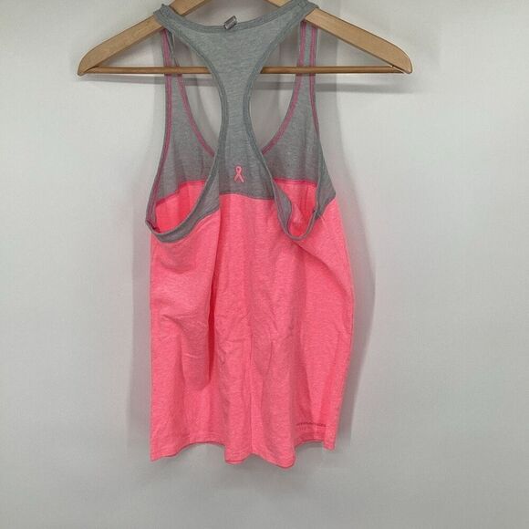 Ladies Under Armour Hero" Breast Cancer Awareness Fitness Tank pink/gray small - Picture 2 of 7